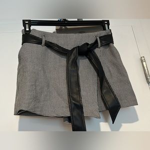 Zara Skort size small, with faux leather belt